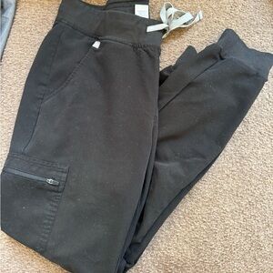 Black scrubs - joggers - size small Figs
